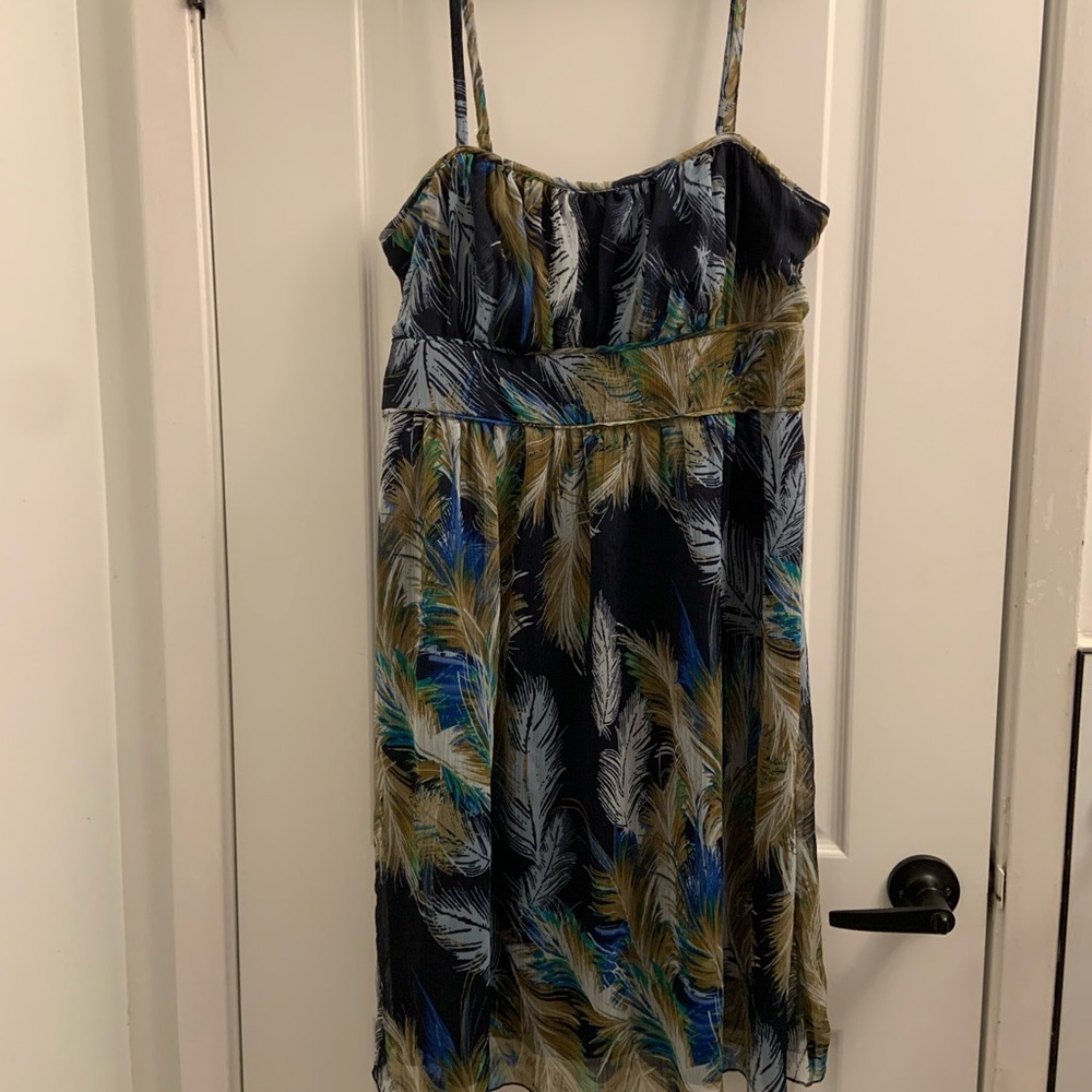 Fashion Bug Blue and Green Spaghetti Strap Sundress